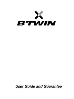 User Guide and Guarantee - Decathlon