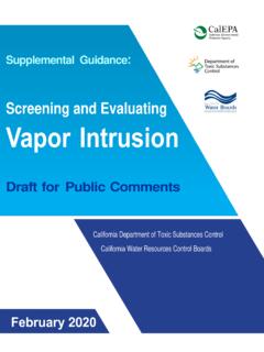 Supplemental Guidance: Screening and Evaluating Vapor ...
