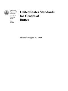 U.S. Standards for Grades of Butter