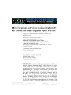 Heterotic groups in tropical maize germplasm by …