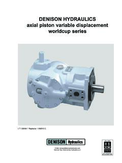 DENISON HYDRAULICS axial piston variable …