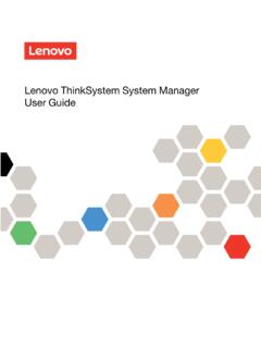 Lenovo ThinkSystem System Manager User Guide
