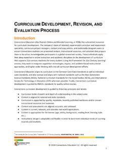 Curriculum Development Revision and Evaluation Process ...