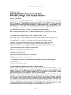 Draft version Motivational Interviewing for Social …