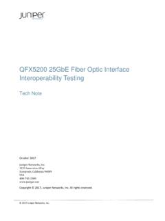 QFX5200 25GbE Fiber Optic Interface Interoperability Testing