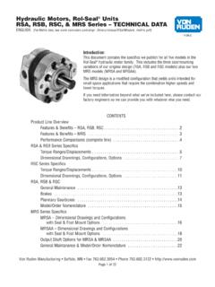 Hydraulic Motors, Rol-Seal Units RSA, RSB, RSC, &amp; MRS ...