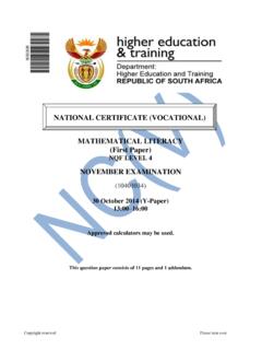 NATIONAL CERTIFICATE (VOCATIONAL) MATHEMATICAL …