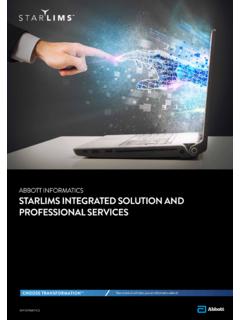 STARLIMS Integrated Solution and Professional …