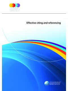 Effective citing and referencing - International …