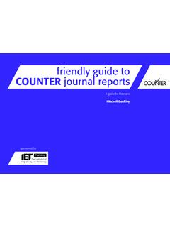 friendly guide to COUNTER journal reports