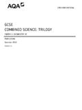 GCSE COMBINED SCIENCE: TRILOGY - …