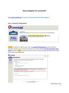 How to Register for LowesLink&#174;