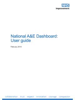 National A&amp;E Dashboard: User guide - NHS …
