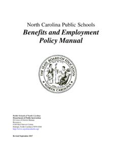 North Carolina Public Schools Benefits and Employment ...