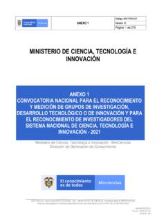 MINISTERIO DE CIENCIA, TECNOLOG&#205;A E INNOVACI&#211;N
