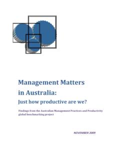 Management Matters in Australia - World Management Survey