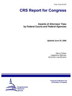Awards of Attorneys' Fees by Federal Courts and Federal ...