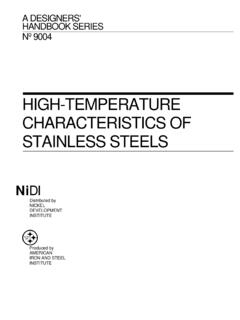 HIGH-TEMPERATURE CHARACTERISTICS OF STAINLESS STEELS