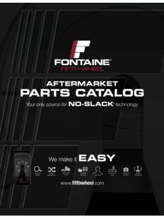 AFTERMARKET PARTS CATALOG - Fontaine Fifth Wheel