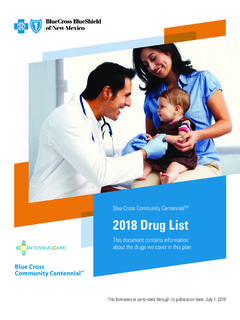 Blue Cross Community Centennial 2018 Drug List