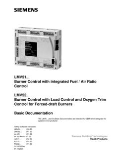 LMV51 Burner Control with integrated Fuel / Air Ratio ...
