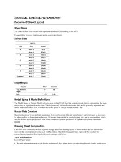 GENERAL AUTOCAD STANDARDS Document/Sheet Layout