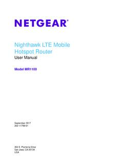 Nighthawk LTE Mobile - Netgear