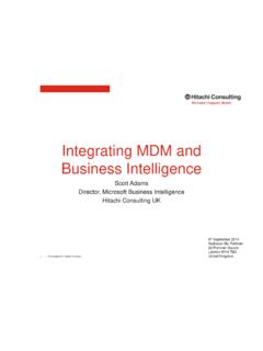 Integrating MDM and Business Intelligence - 1105 Media