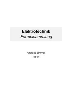 Elektrotechnik - Formelsammlung