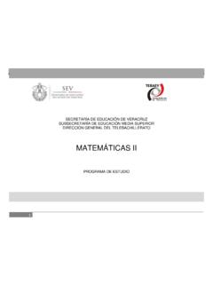 MATEM&#193;TICAS II - Secretar&#237;a de Educaci&#243;n de Veracruz
