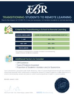 TRANSITIONING STUDENTS TO REMOTE LEARNING