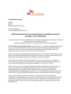 SK life science launches new corporate presence, …