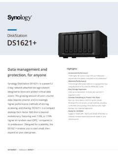DiskStation DS1621+ - Synology