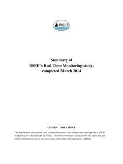 Summary of BSEE’s Real-Time Monitoring study, completed ...