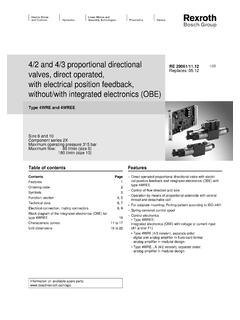 Oil 4/2 and 4/3 proportional directional - Robert Bosch GmbH