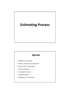 Estimating Process - assakkaf