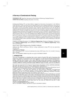 A Survey of Combinatorial Testing - University of Texas at ...
