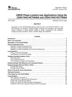 CMOS Phase-Locked-Loop Applications (Rev. B)