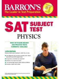 SAT Subject Test Physics (Barron's SAT Subject …