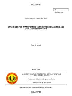 STRATEGIES FOR TRANSPORTING DATA …