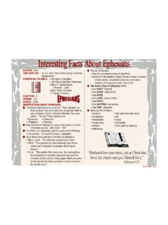 Interesting Facts About Ephesians - Bible Charts