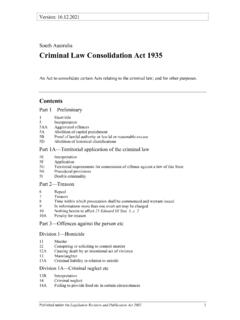 Criminal Law Consolidation Act 1935