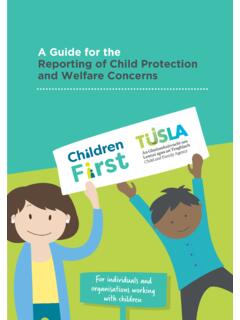 A Guide for the Reporting of Child Protection and Welfare ...
