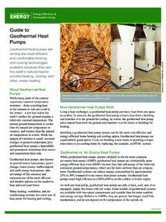 Guide to Geothermal Heat Pumps - Energy