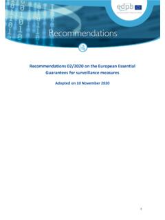 Recommendations 02/2020 on the European Essential ...