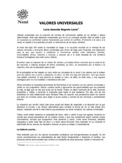VALORES UNIVERSALES - Universidad Veracruzana