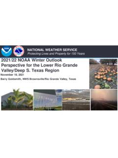 2021/22 NOAA Winter Outlook Perspective for the Lower Rio ...