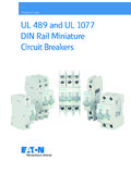 Product Guide UL 489 and UL 1077 DIN Rail …