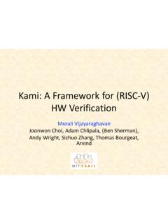 Kami: A Framework for (RISC -V) HW Verification