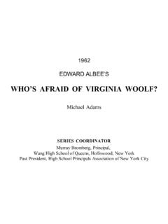 WHO’S AFRAID OF VIRGINIA WOOLF?